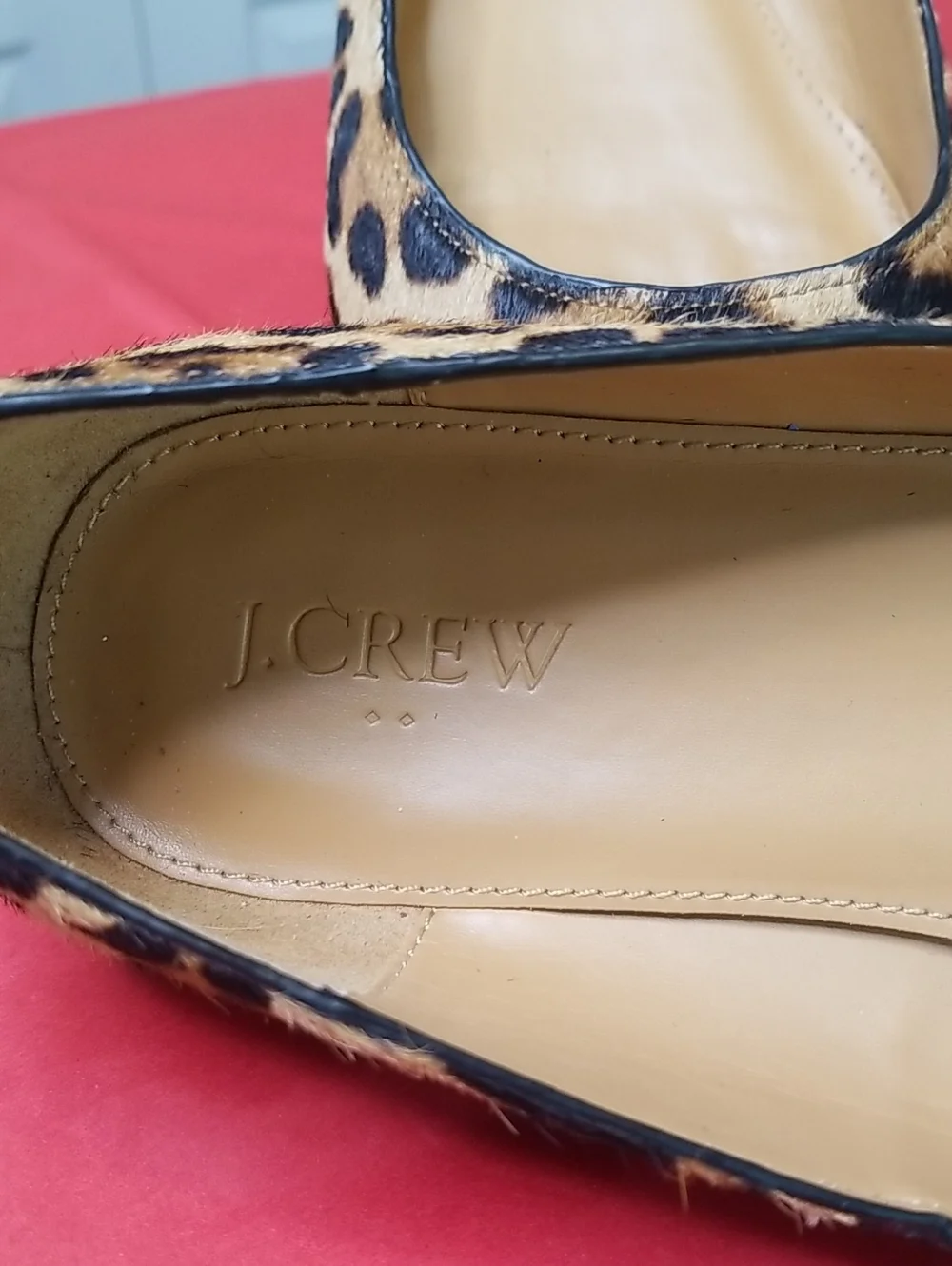 J. Crew womens leopard print slip on shoes size 9.5 EUC